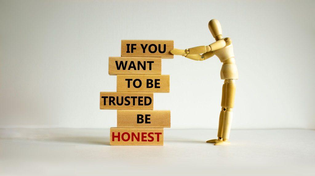 Vertrouwen vraagt om eerlijkheid
